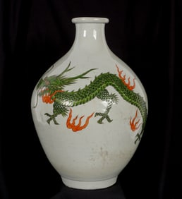 Asian Dragon Vase Korean Japanese Chinese