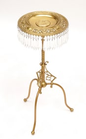 Aesthetic Movement Brass Stand with Prisms