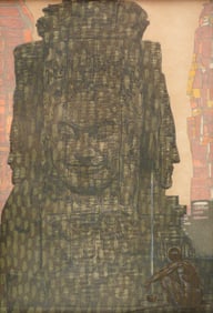 Paul Jouve Woodcut from Un Pelerin d'Angkor