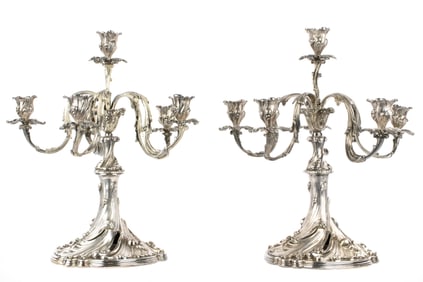Pair Mario Buccellati Italian Sterling Candelabra