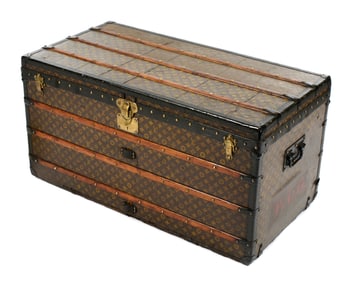 Vintage Louis Vuitton Monogrammed Steamer Trunk