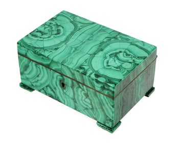 Russian Style Malachite Clad Dresser Box