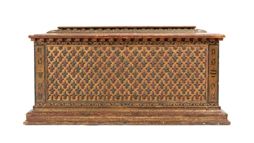 17th / 18th Century Italian Carved Painted Cassone