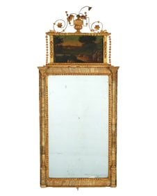Antique Italian Carved Giltwood Bilboa Mirror