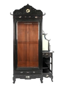 French Ebonized Aesthetic Movement Vitrine
