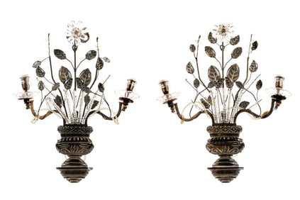 Pair French Maison Bagues Style Wall Sconces