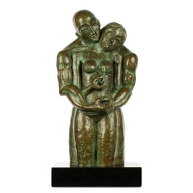 Yuri Yuroz A Delicate Balance Bronze Figural Group