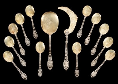 Emile Puiforcat Silver Ice Cream Service Set