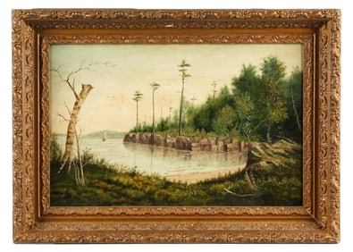 George Bensell Pennsylvania Lakeside Landscape