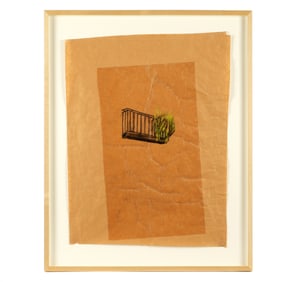Exhibited Juan Munoz Balcony with Fire Mixed Media