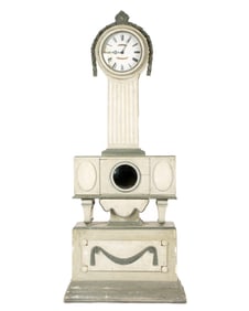 Swedish Gustavian Painted Tall Case Clock