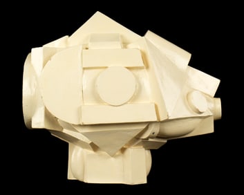 Alexander Ney Terracotta Brutalist Head Sculpture