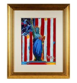 Peter Max United We Stand Mixed Media Acrylic