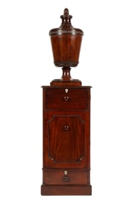 English Regency Mahogany Urn on Pedestal
