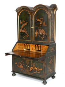 Nice Chinoiserie Secretary Bookcase