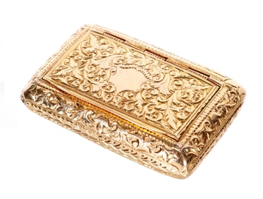 Continental 18k Yellow Gold Snuff Box