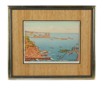 Toshi Yoshida Irozaki Evening Woodblock Print