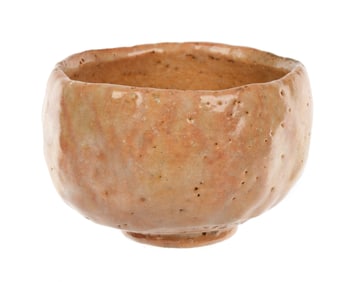 Japanese Edo Period Chawan Red Raku Tea Bowl