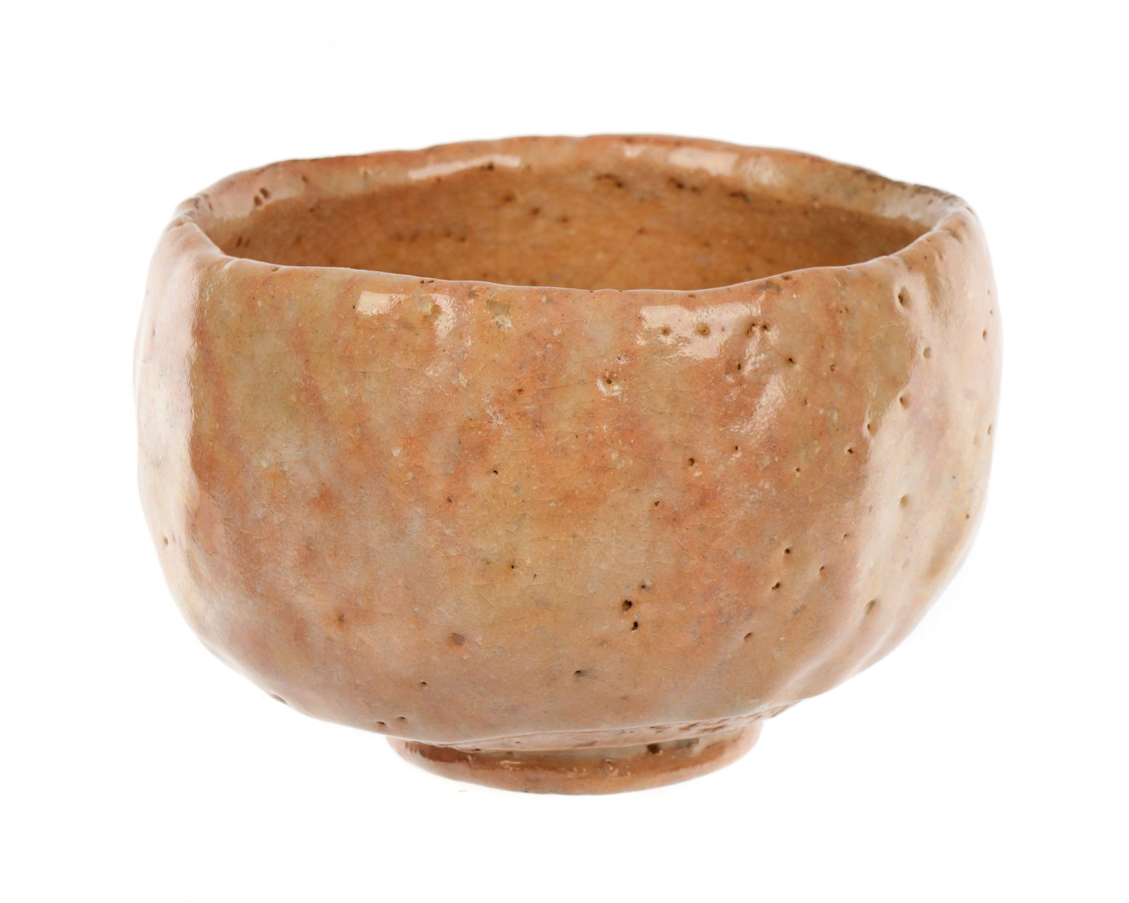 Japanese Edo Period Chawan Red Raku Tea Bowl (1 of 8)