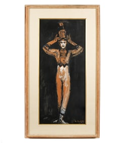 Arbit Blatas Marcel Marceau Mime Portrait Painting