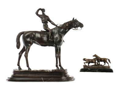 Two after PJ Mene Bronze Horse Sculptures