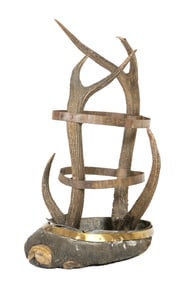 Victorian Taxidermy Elephant Antler Umbrella Stand