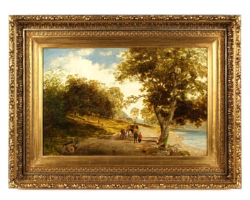 1850 George Cole Carriage on River Road Landscape