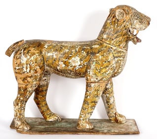 Indonesian / Southeast Asian Carved Painted Tiger