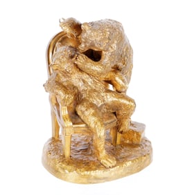 Christophe Fratin Dentist Bears Bronze Sculpture