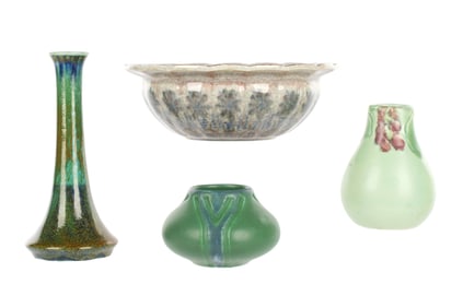 Four Piece Rookwood Art Pottery Vases & Bowl