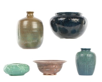 Five Piece Collection of American Art Pottery