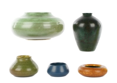 Five Piece Collection of American Art Pottery