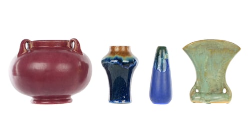 Four Piece Fulper Art Pottery Vases