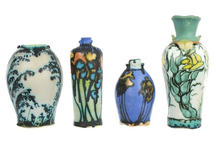 Four George Pearlman Art Pottery Vases