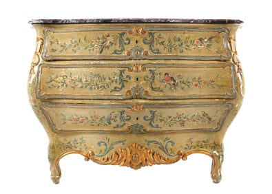 Ex Barbara Walters Venetian Painted Commode