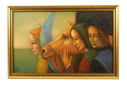 Mikhail Aleksandrov Family Group Painting