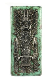 Graziella Laffi Peruvian Silver Copper Totem God Wall Plaque