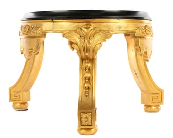 French Low Gilt Bronze Pedestal / Base
