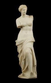 Carved Carrera Marble Venus de Milo Sculpture