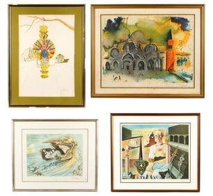 Four after Salvador Dali Framed Lithographs