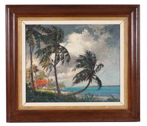 A. E. Backus Indian River Landscape with Poinciana