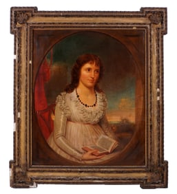 19th Century Portrait of Girl Reading a Book