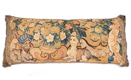 Continental 18th C. Tapestry Panel Cushion