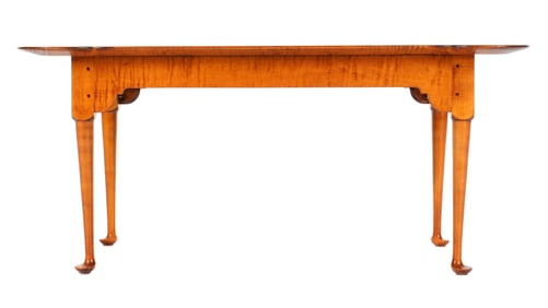 D. R. Dimes Porringer Top Tiger Maple Side Table
