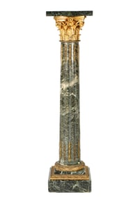 French Marble and Gilt Bronze Mounted Pedestal
