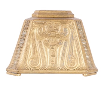 Tiffany Studios Chinese Pattern Bronze Inkwell
