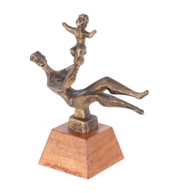 Chaim Gross Caring Bronze Figural Group