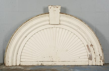 19th Century Arched Painted Architectural Door Lintel