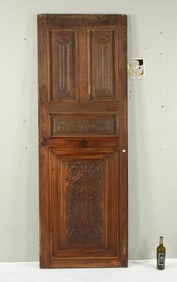 Single Tall French Carved Oak Door