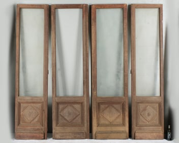 Four French Carved Oak Wood Doors